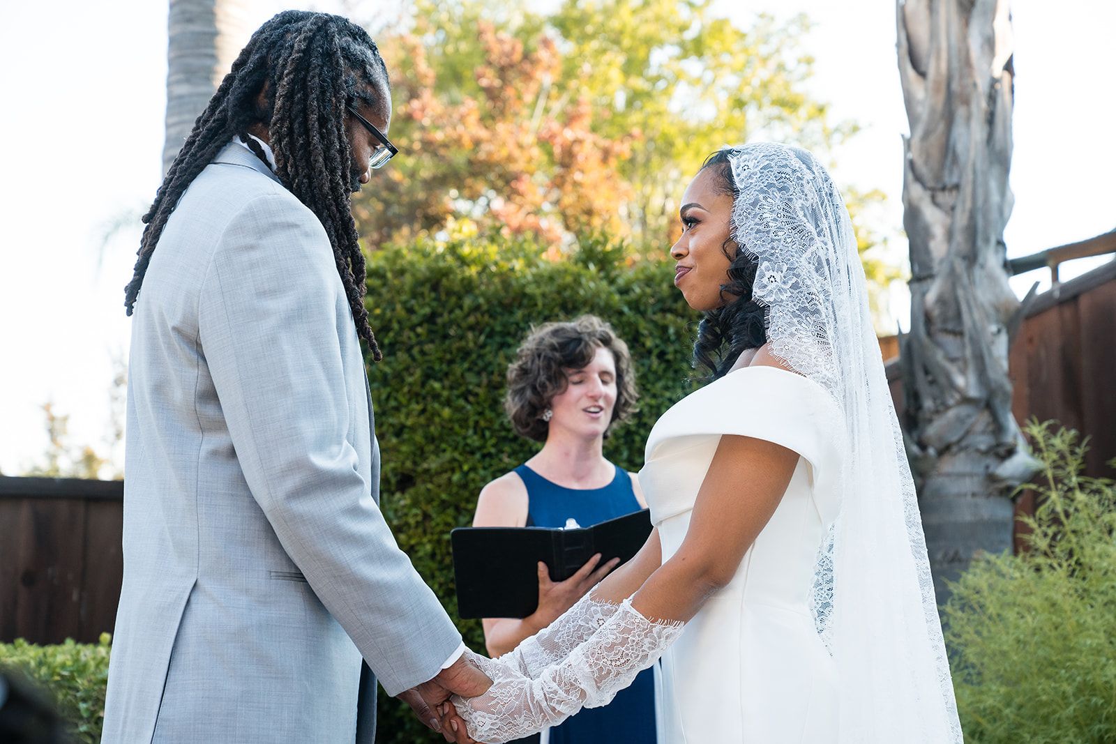 private-home elopement in antioch (arrived by limo), Getting Ready at Home
