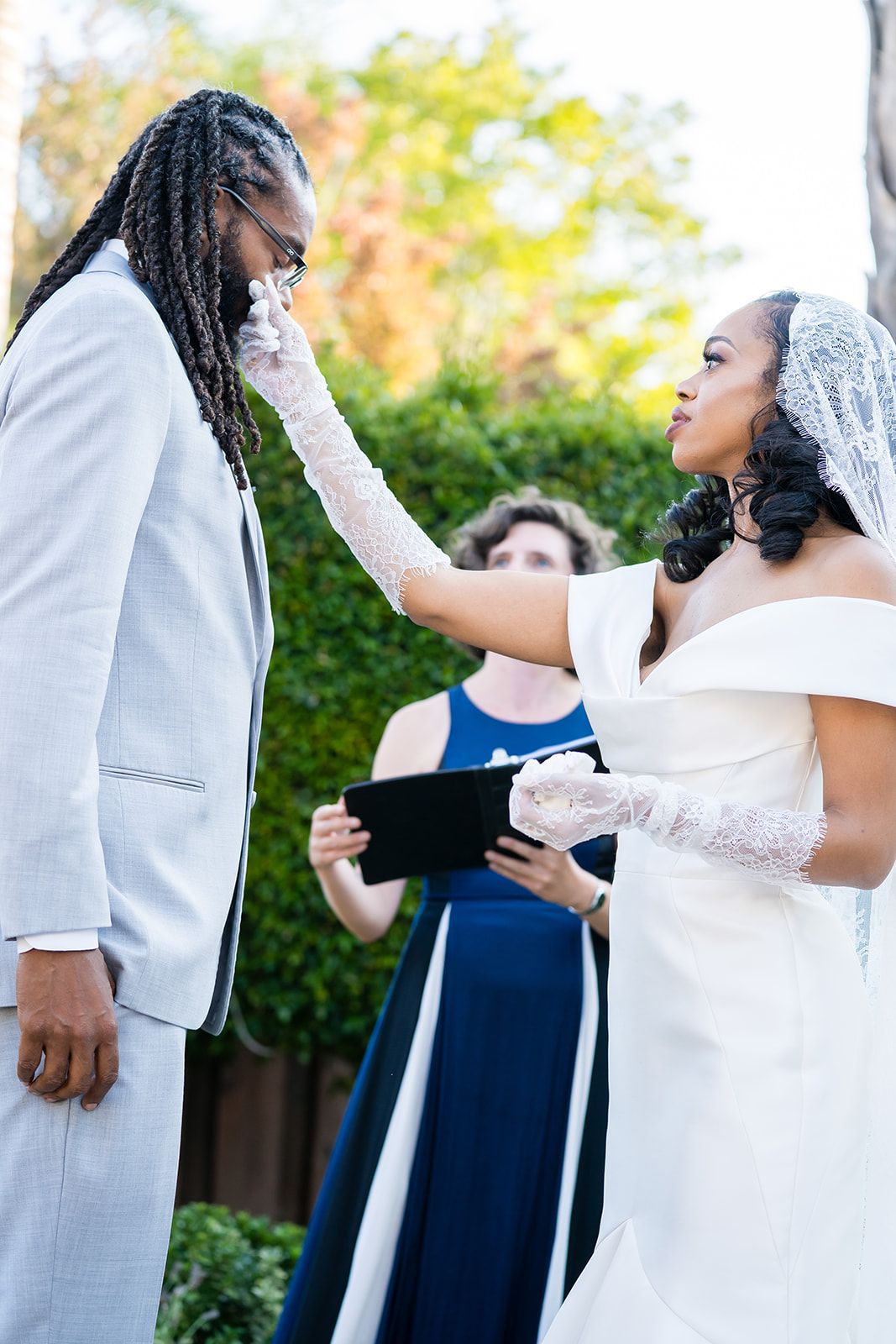 private-home elopement in antioch (arrived by limo), An Intimate Home Ceremony