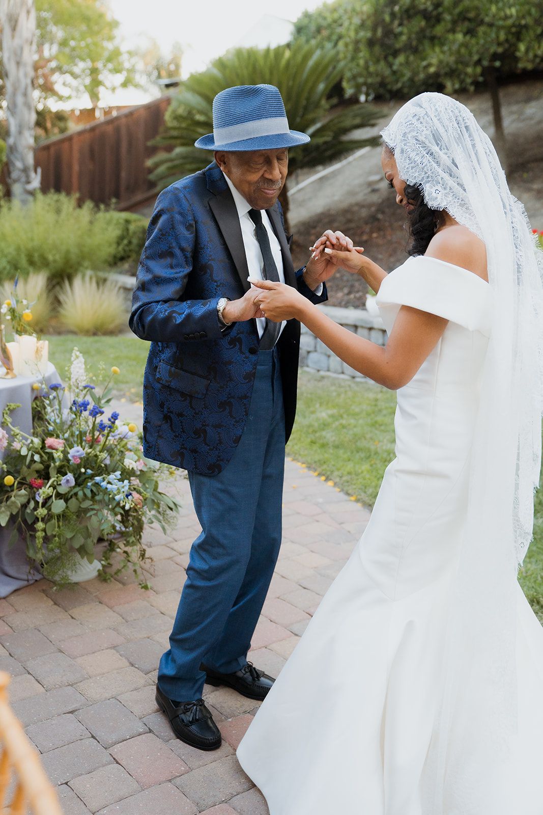 private-home elopement in antioch (arrived by limo), Dinner at Home, Then the Limo