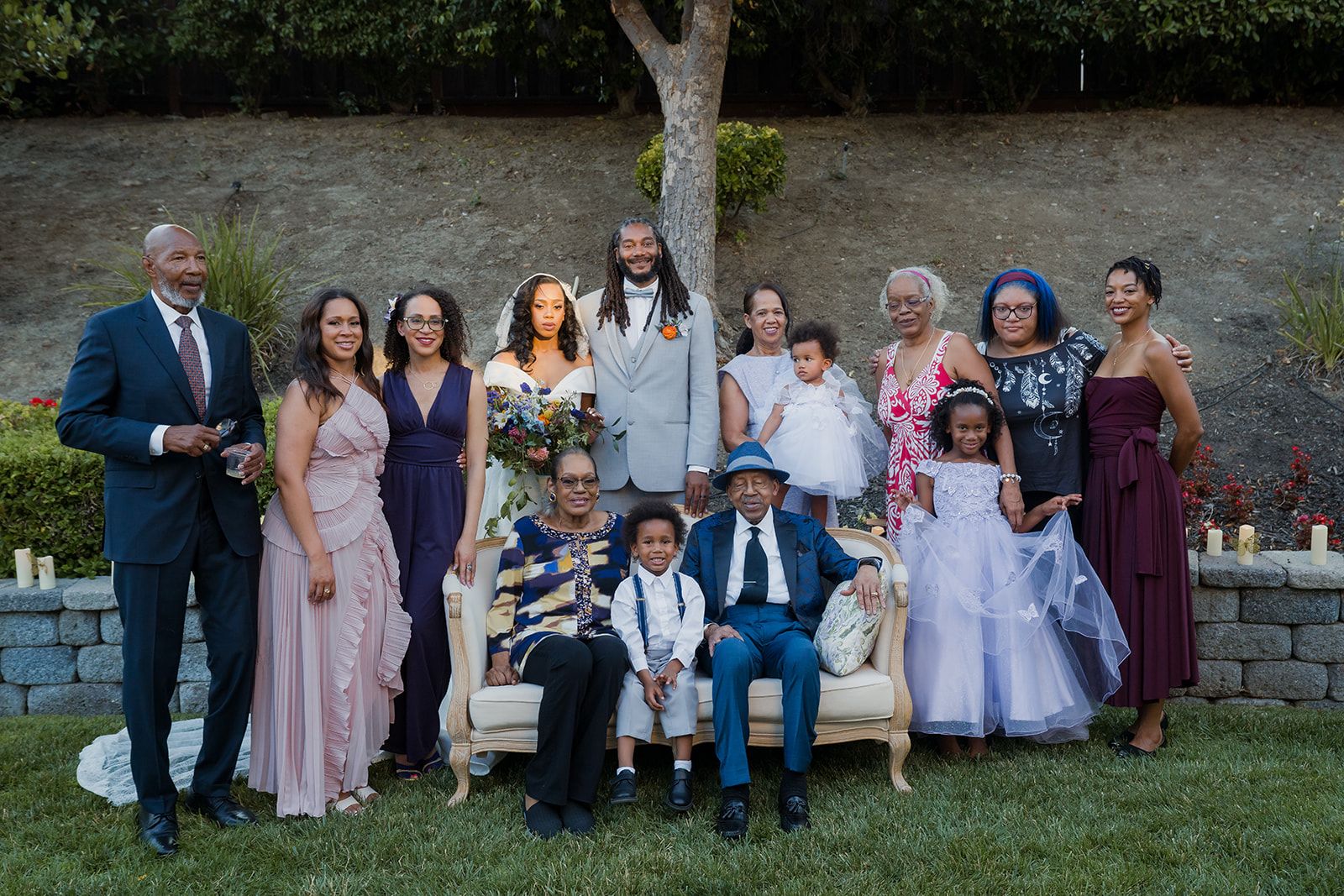 private-home elopement in antioch (arrived by limo), Dinner at Home, Then the Limo