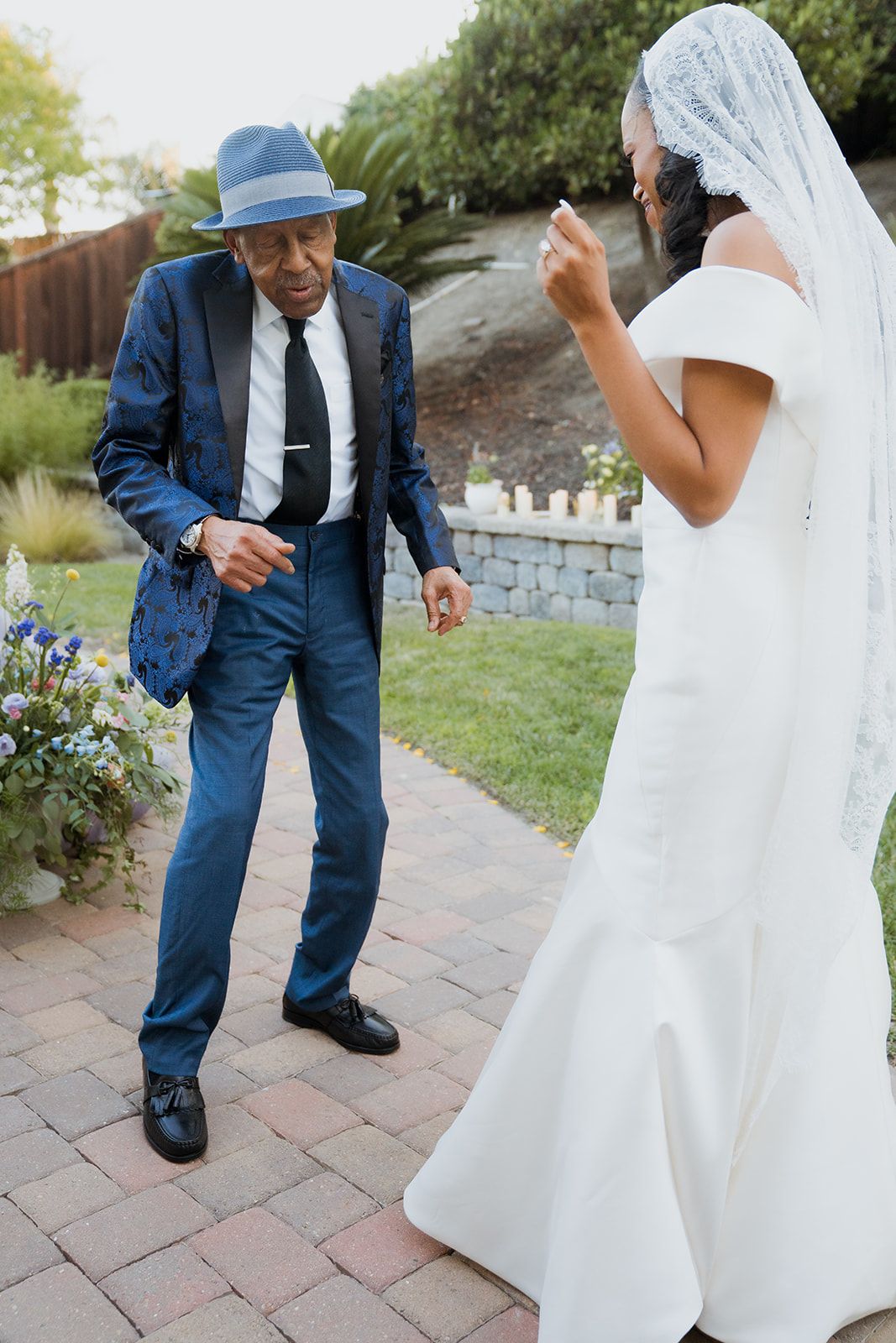 private-home elopement in antioch (arrived by limo), Dinner at Home, Then the Limo