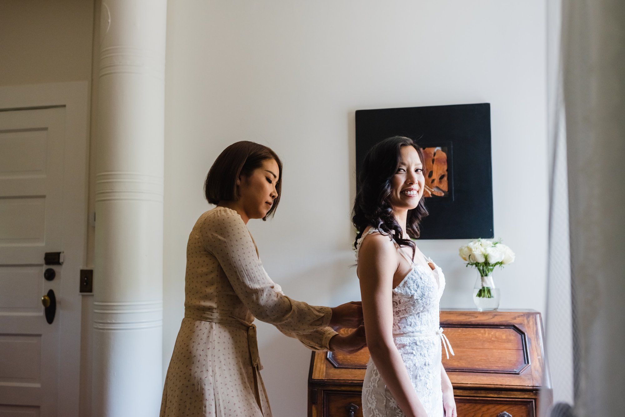 multicultural spring wedding at sand rock farm, Getting Ready and the Tea Ceremony