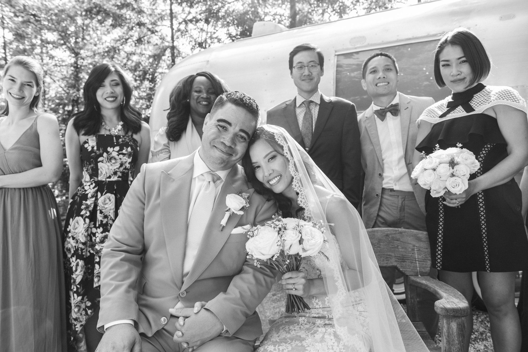 multicultural spring wedding at sand rock farm, Family Photos in the Grove