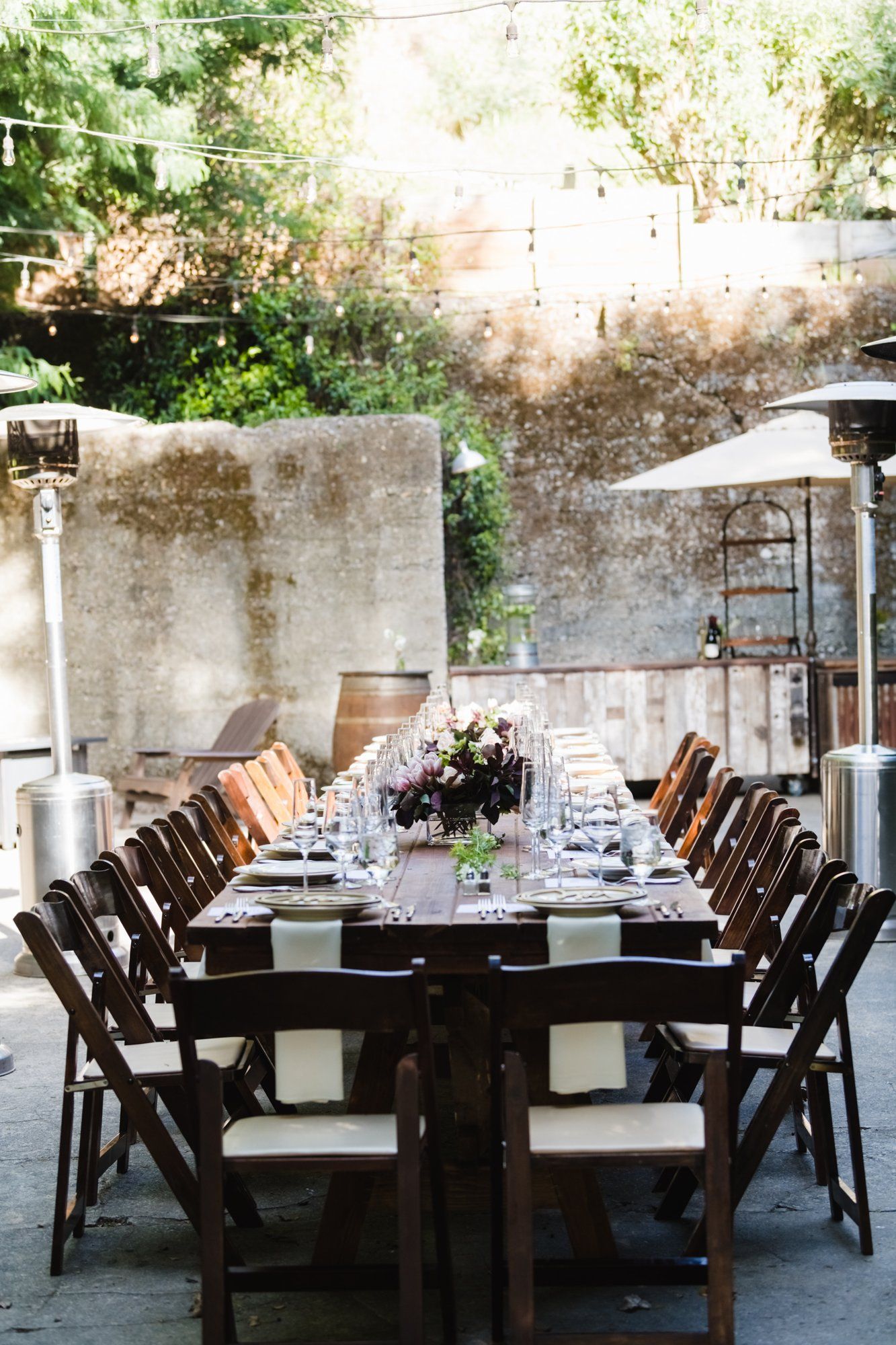 A multicultural spring wedding at Sand Rock Farm, A Family-Style Spring Dinner in the Barrel Room