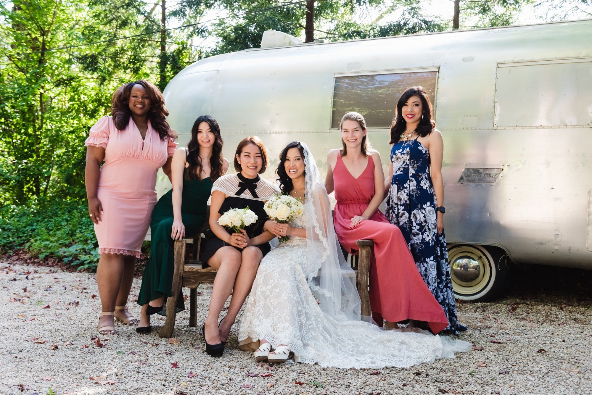 multicultural spring wedding at sand rock farm, Family Photos in the Grove