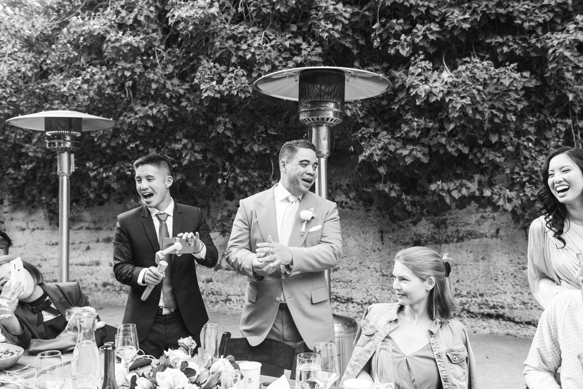 A multicultural spring wedding at Sand Rock Farm, A Family-Style Spring Dinner in the Barrel Room