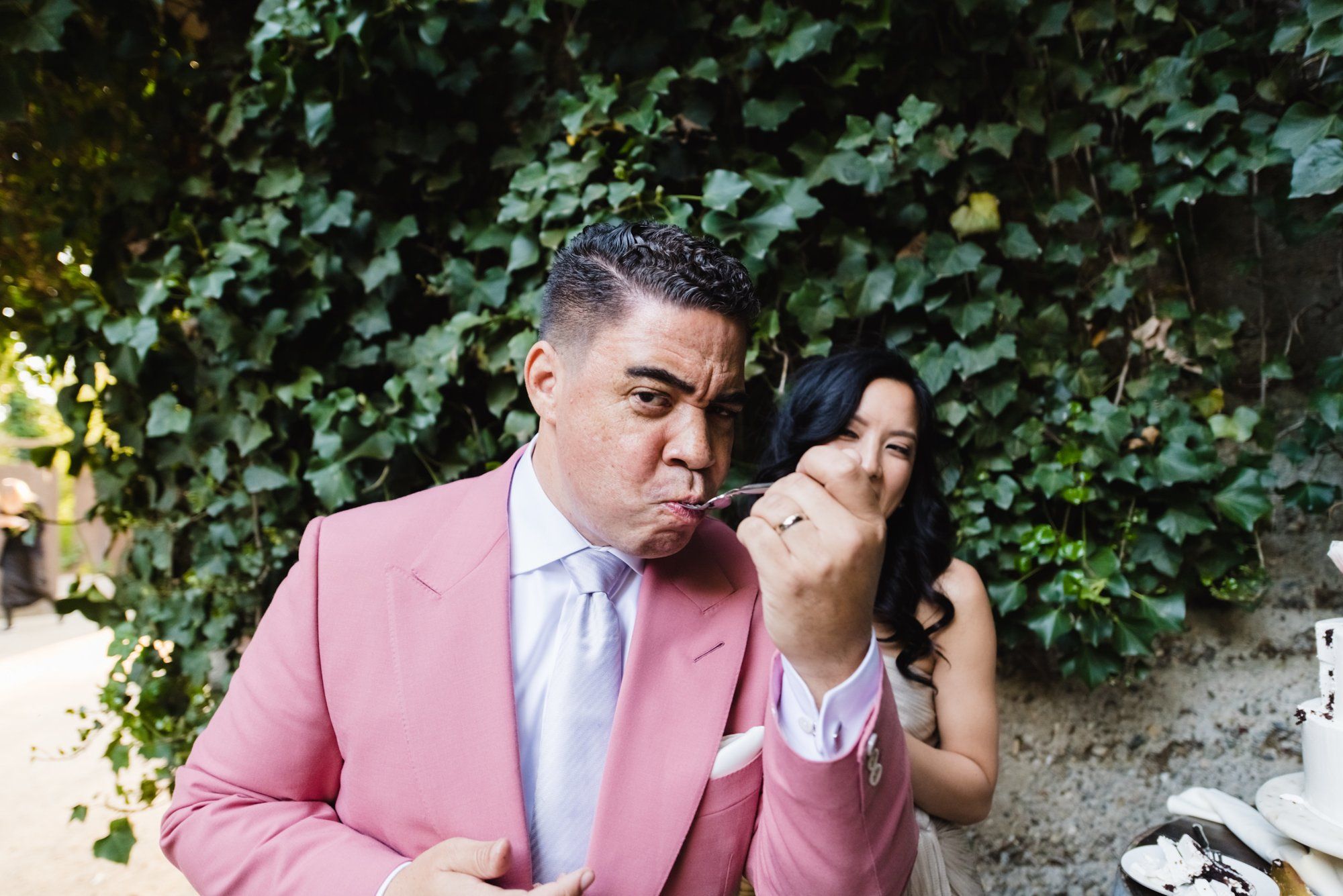 multicultural spring wedding at sand rock farm, A Family-Style Spring Dinner in the Barrel Room