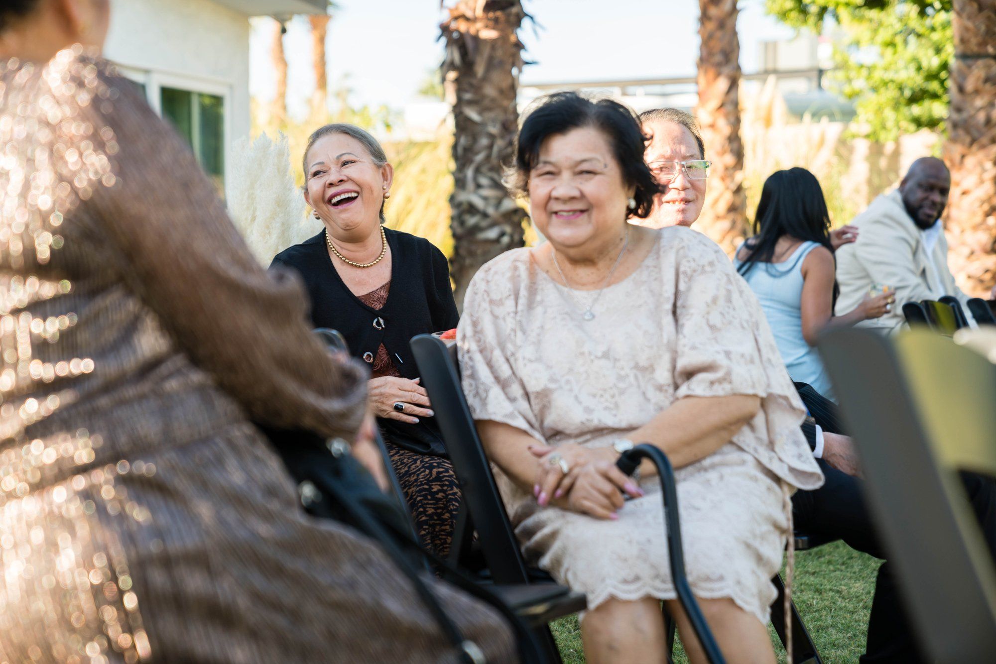 backyard-then-steakhouse wedding at mr lyons, palm springs, A Desert Backyard Ceremony in Palm Springs