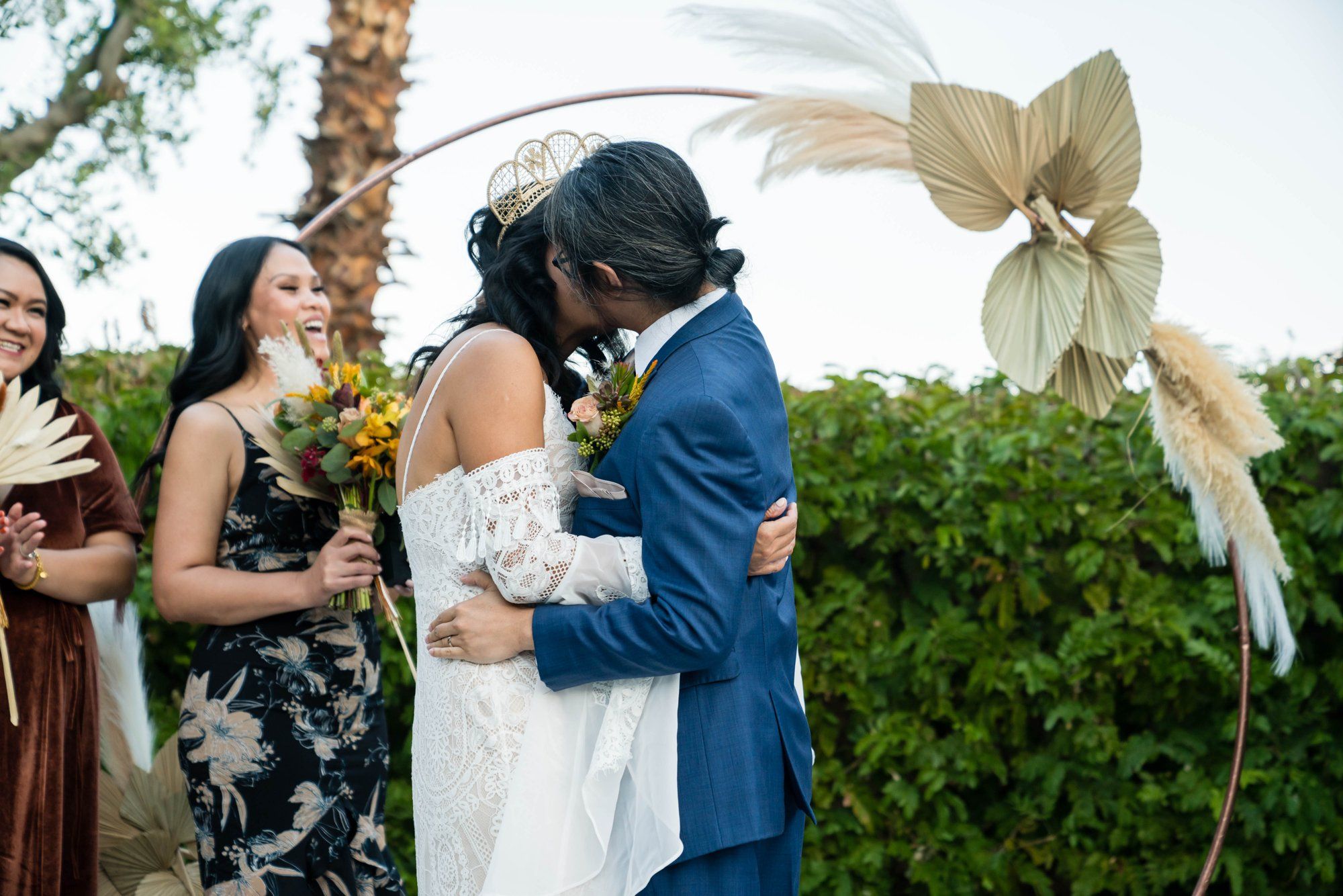backyard-then-steakhouse wedding at mr lyons, palm springs, A Desert Backyard Ceremony in Palm Springs