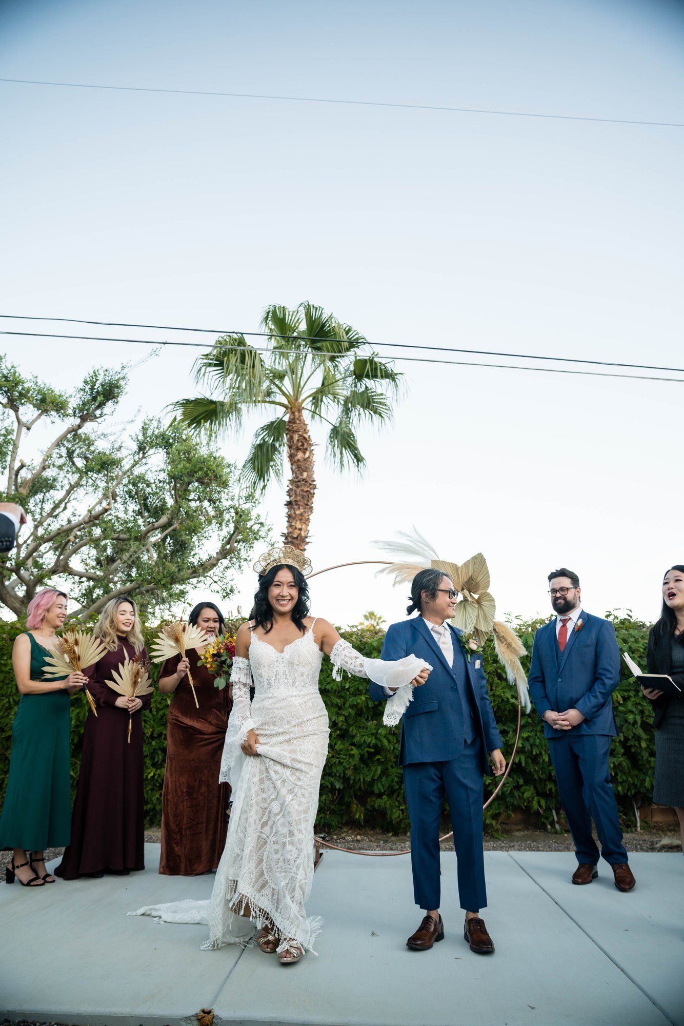 backyard-then-steakhouse wedding at mr lyons, palm springs, A Desert Backyard Ceremony in Palm Springs