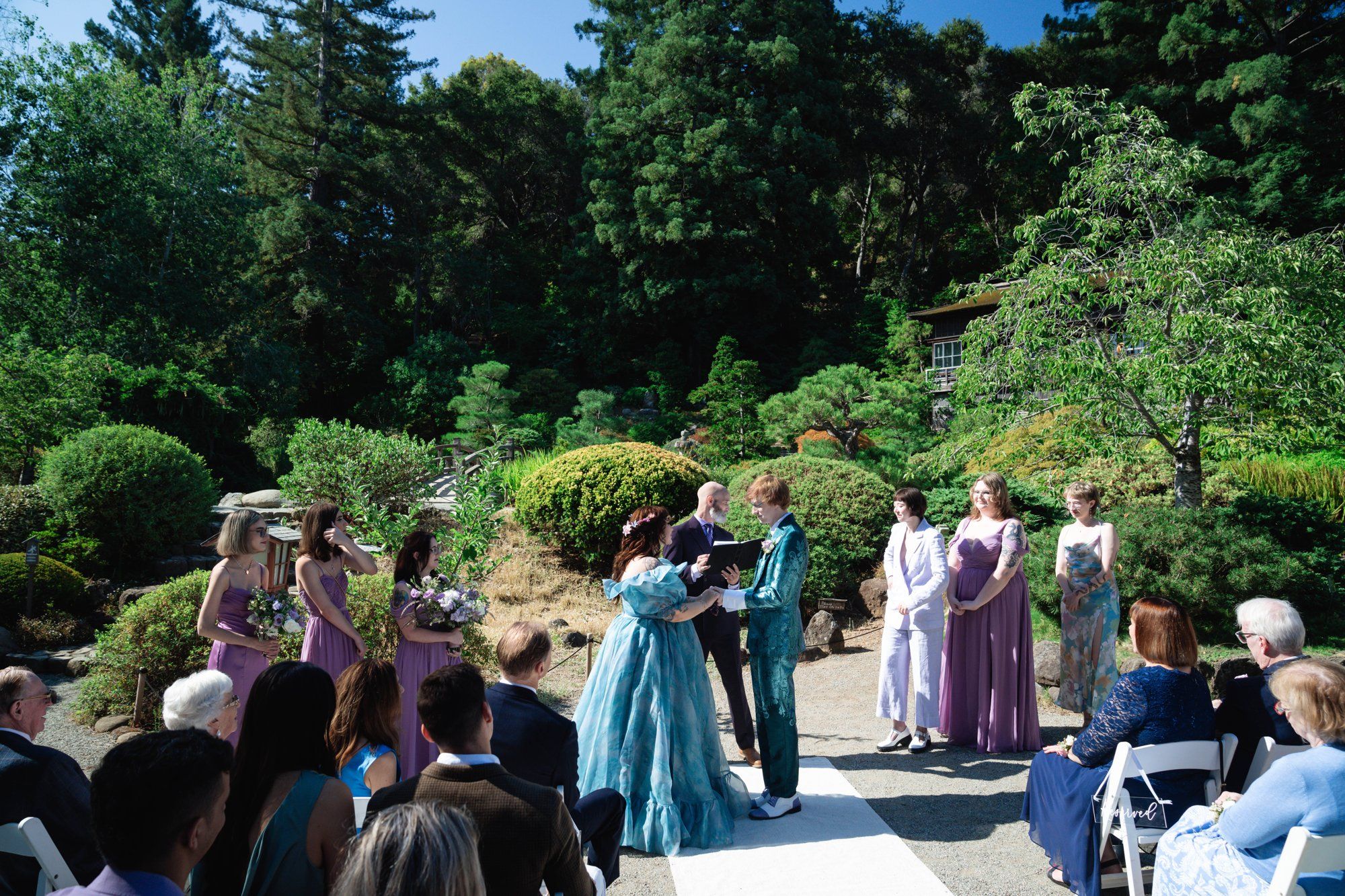 pre-dawn hakone ceremony before the gardens open + il fornaio lunch, A Japanese Garden Sunrise Ceremony. Married Before the Gates Opened