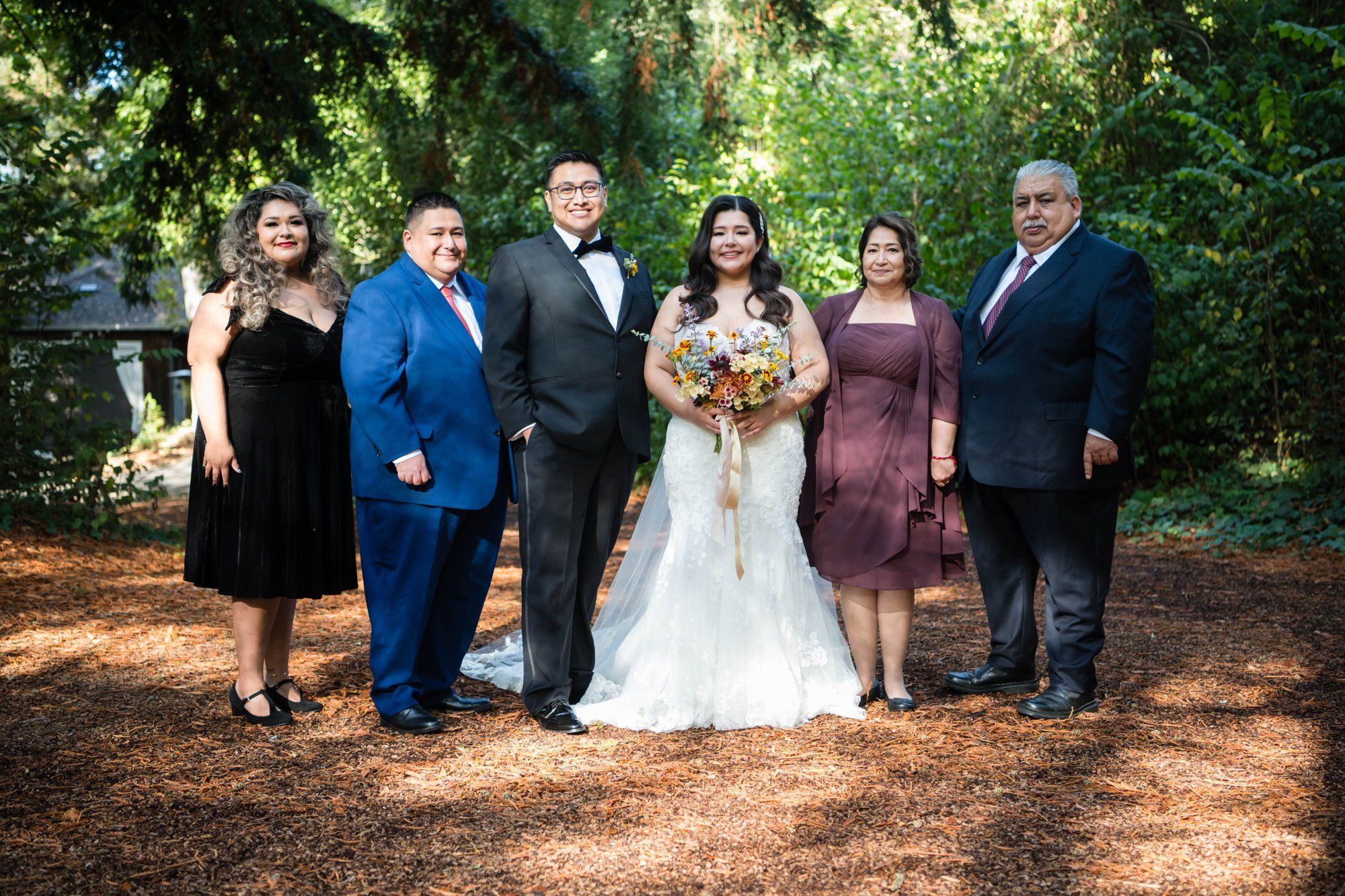 fall-foliage micro wedding at sand rock farm (november, 22 guests), Family Photos at the Autumn Barn Estate in Aptos