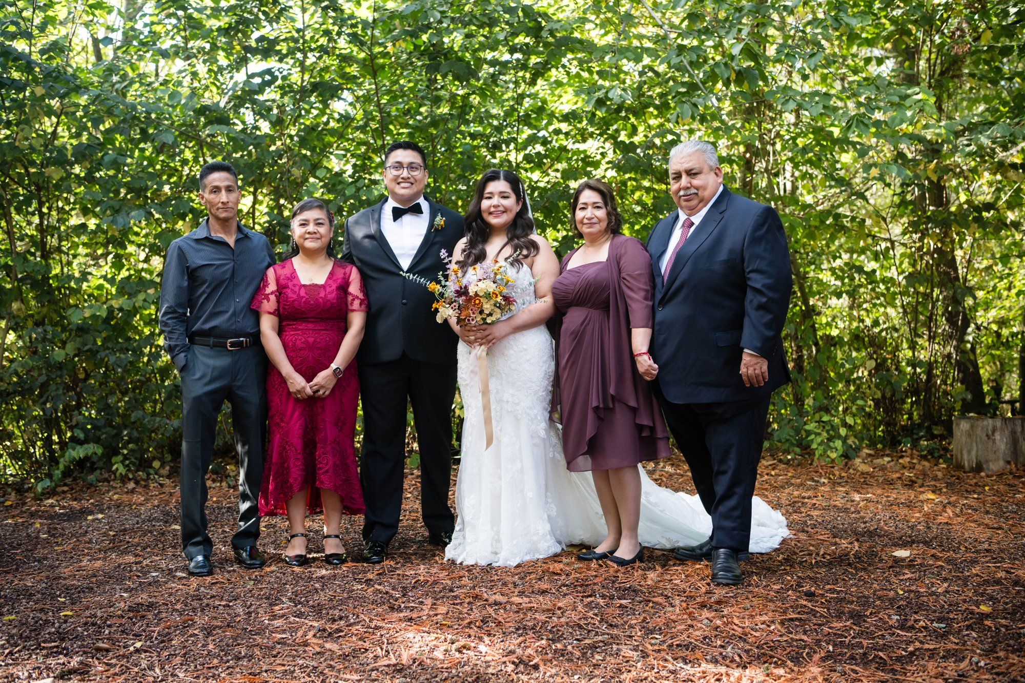 fall-foliage micro wedding at sand rock farm (november, 22 guests), Family Photos at the Autumn Barn Estate in Aptos