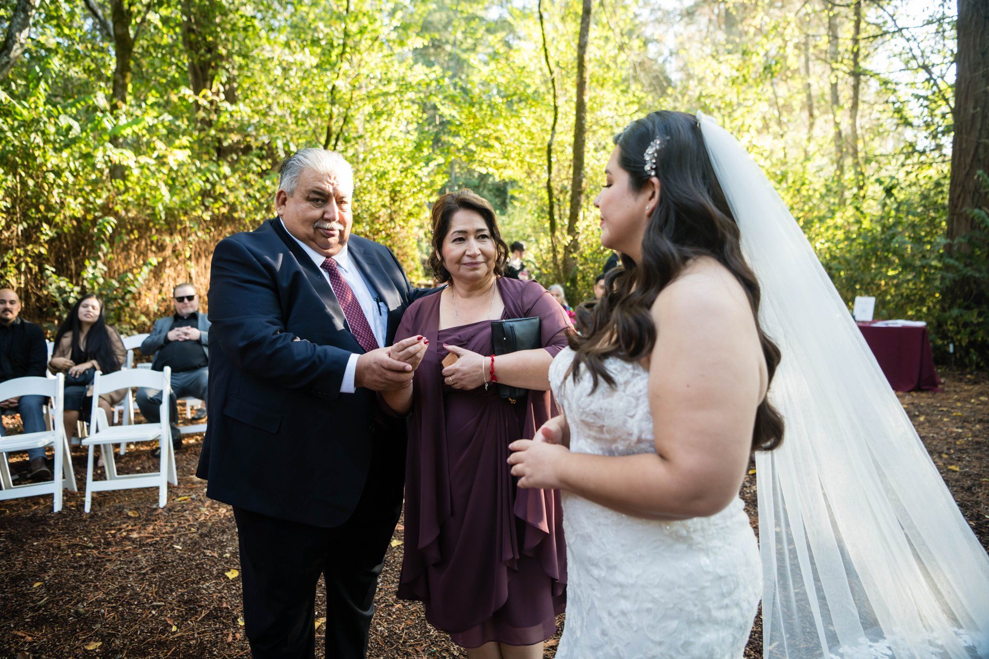 fall-foliage micro wedding at sand rock farm (november, 22 guests), A Harvest-Season Redwood Ceremony