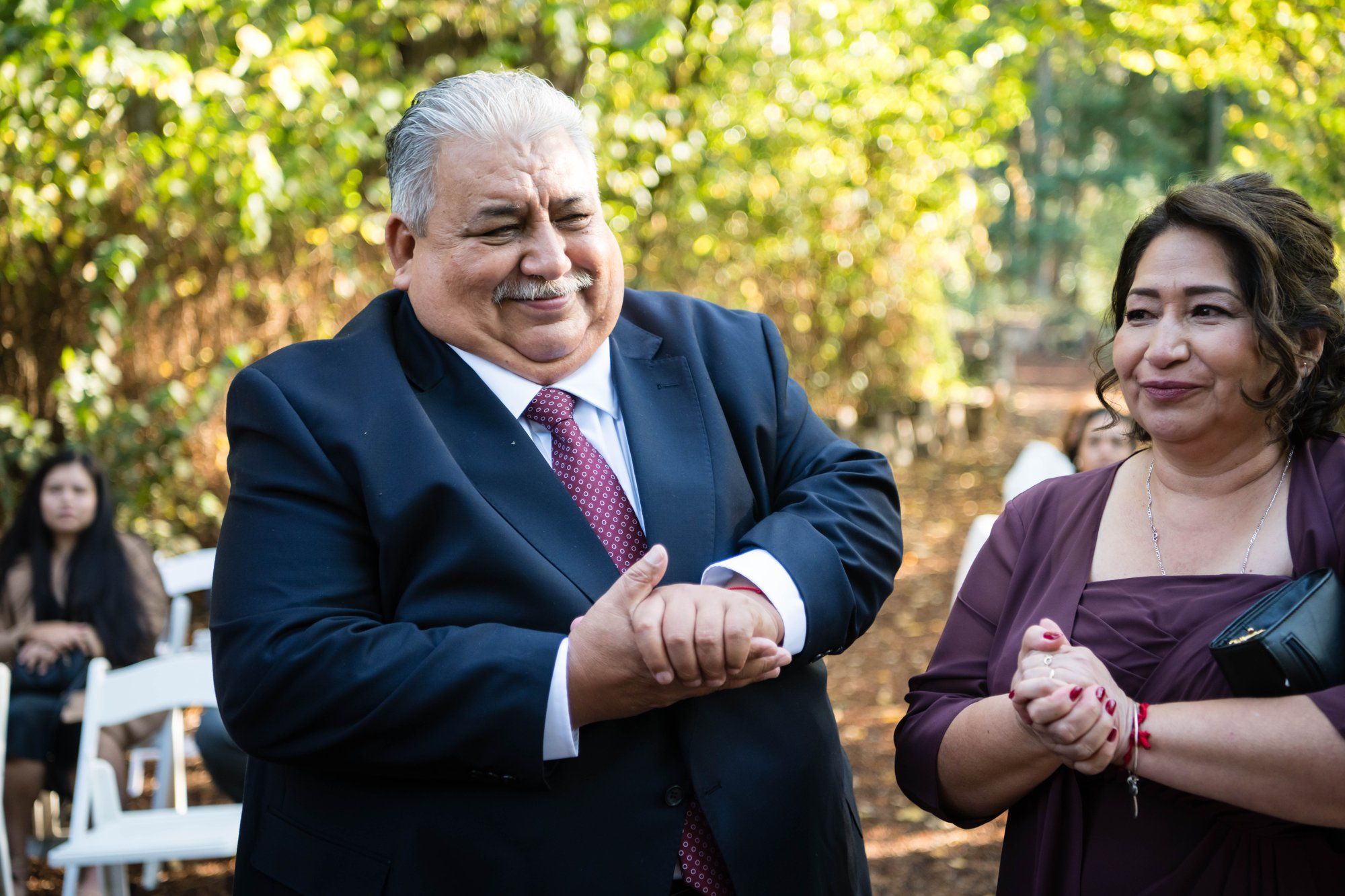 fall-foliage micro wedding at sand rock farm (november, 22 guests), A Harvest-Season Redwood Ceremony