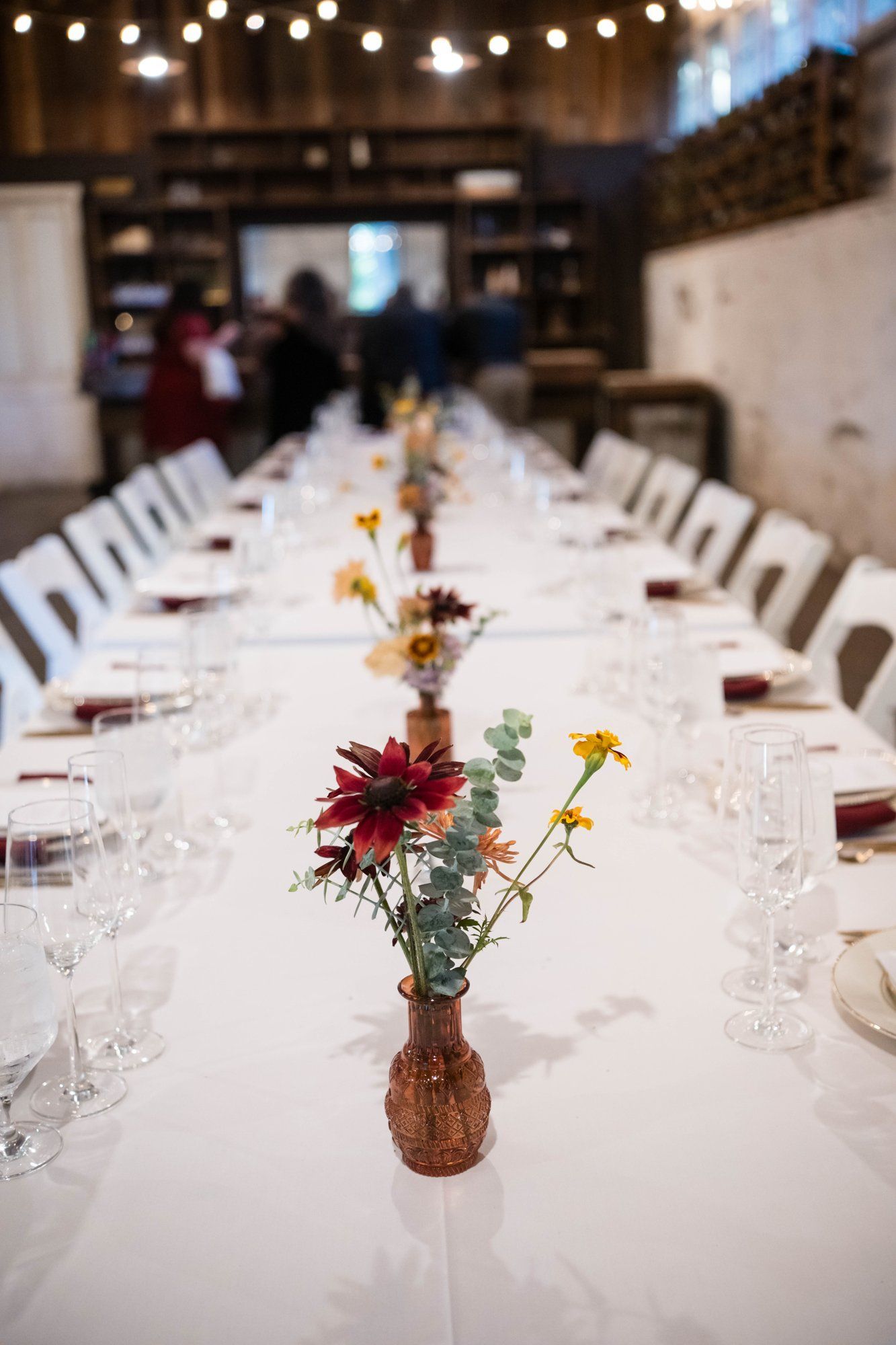 fall-foliage micro wedding at sand rock farm (november, 22 guests), Toasts, Cake & Dancing Under the Café Lights
