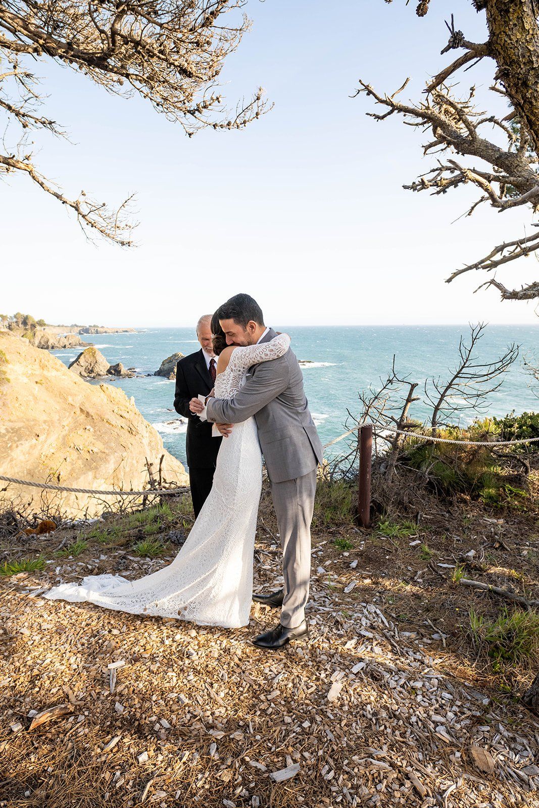 spring elopement at wander anchor bay mendocino coast, A Sunset Spring Elopement on the Mendocino Coast
