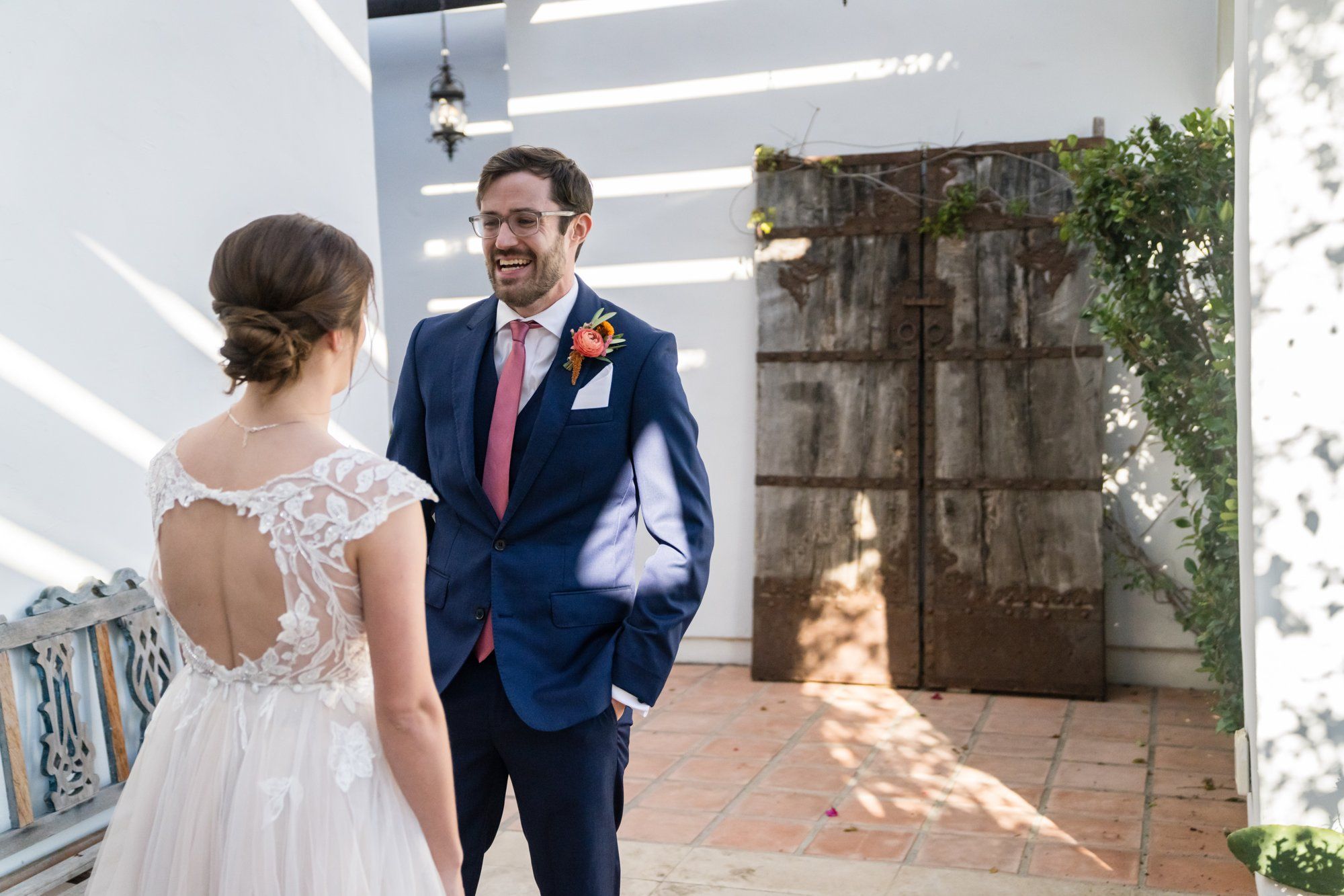 san clemente wedding at la ventura event center, Vows in the La Ventura Courtyard, a San Clemente Wedding