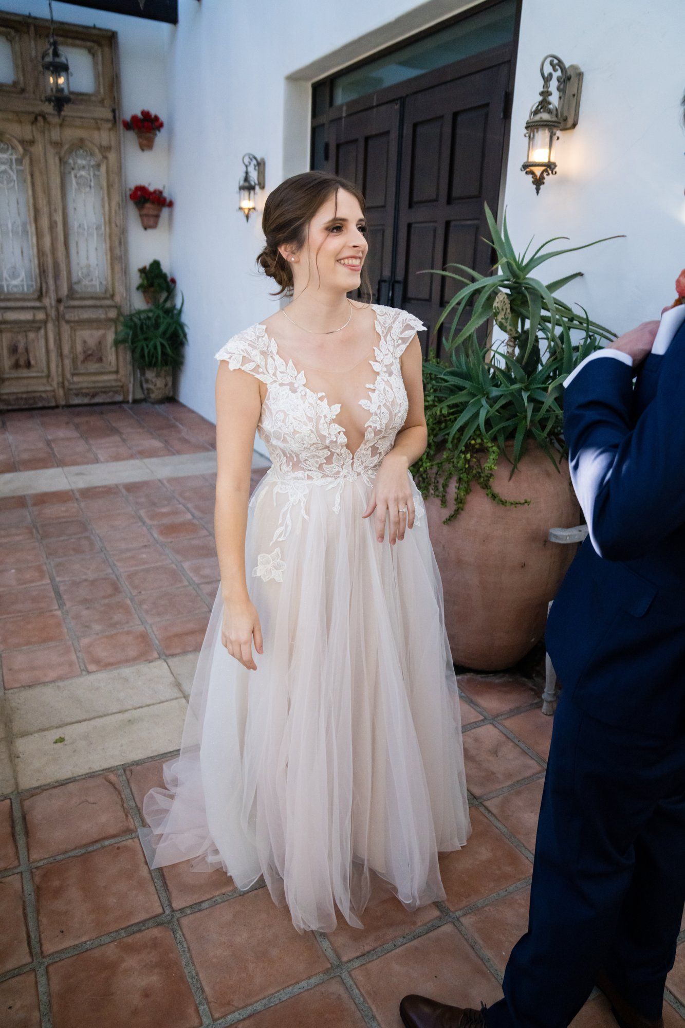 San Clemente wedding at La Ventura Event Center, Portraits Through the La Ventura Courtyard