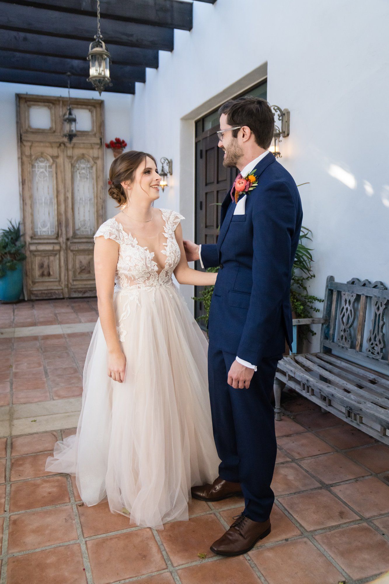 san clemente wedding at la ventura event center, Vows in the La Ventura Courtyard, a San Clemente Wedding
