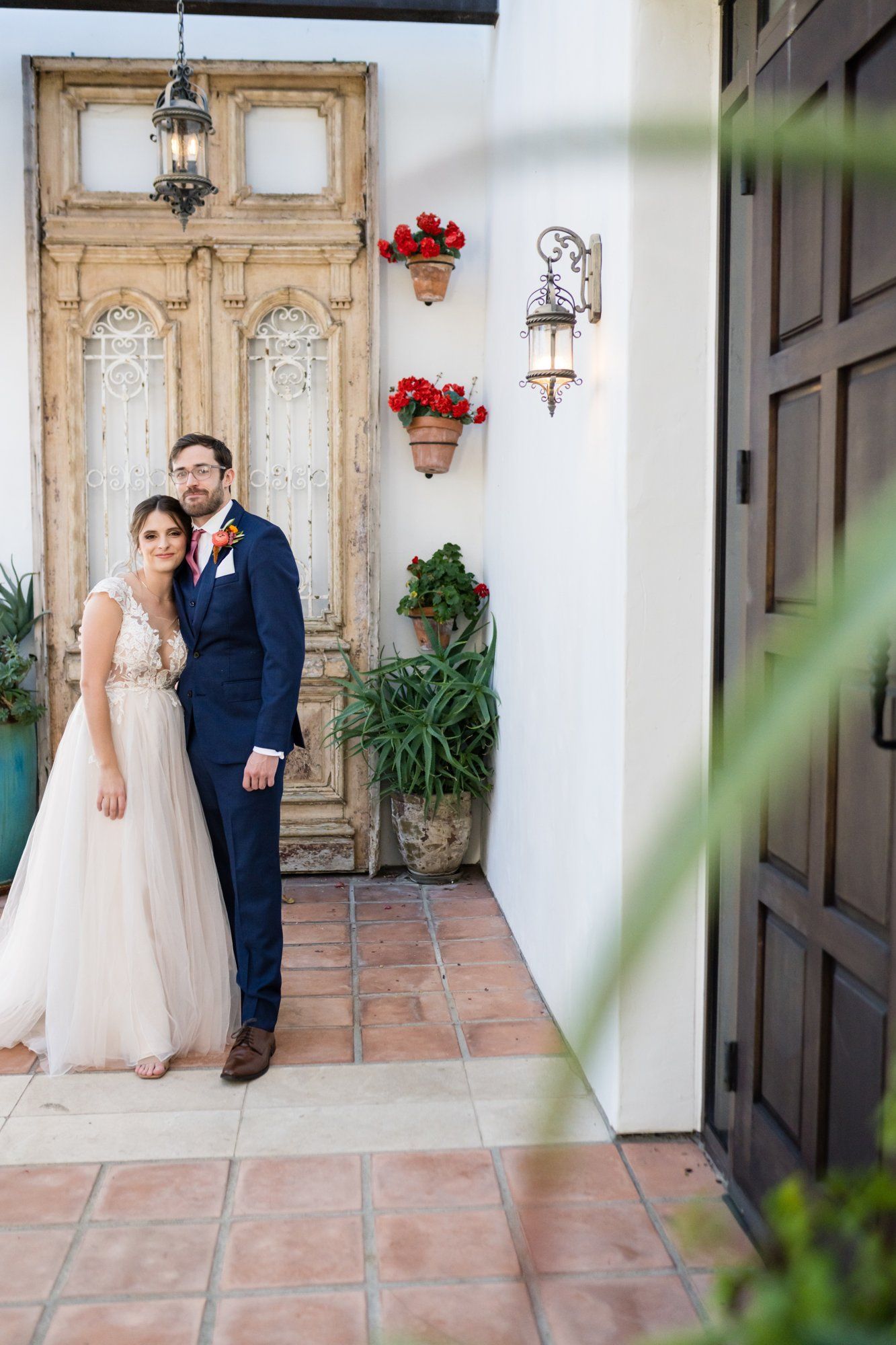 San Clemente wedding at La Ventura Event Center, Portraits Through the La Ventura Courtyard