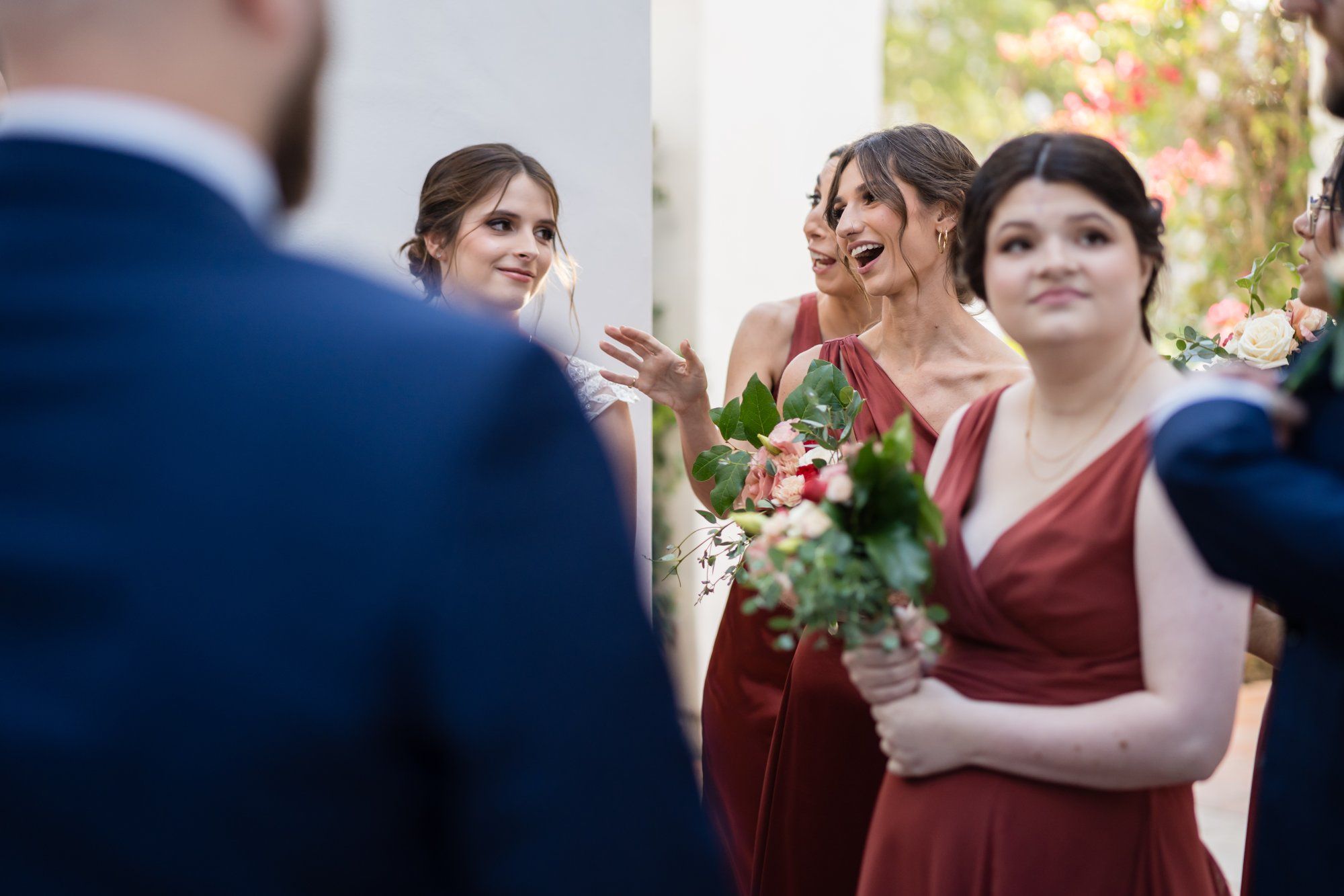 San Clemente wedding at La Ventura Event Center, Portraits Through the La Ventura Courtyard