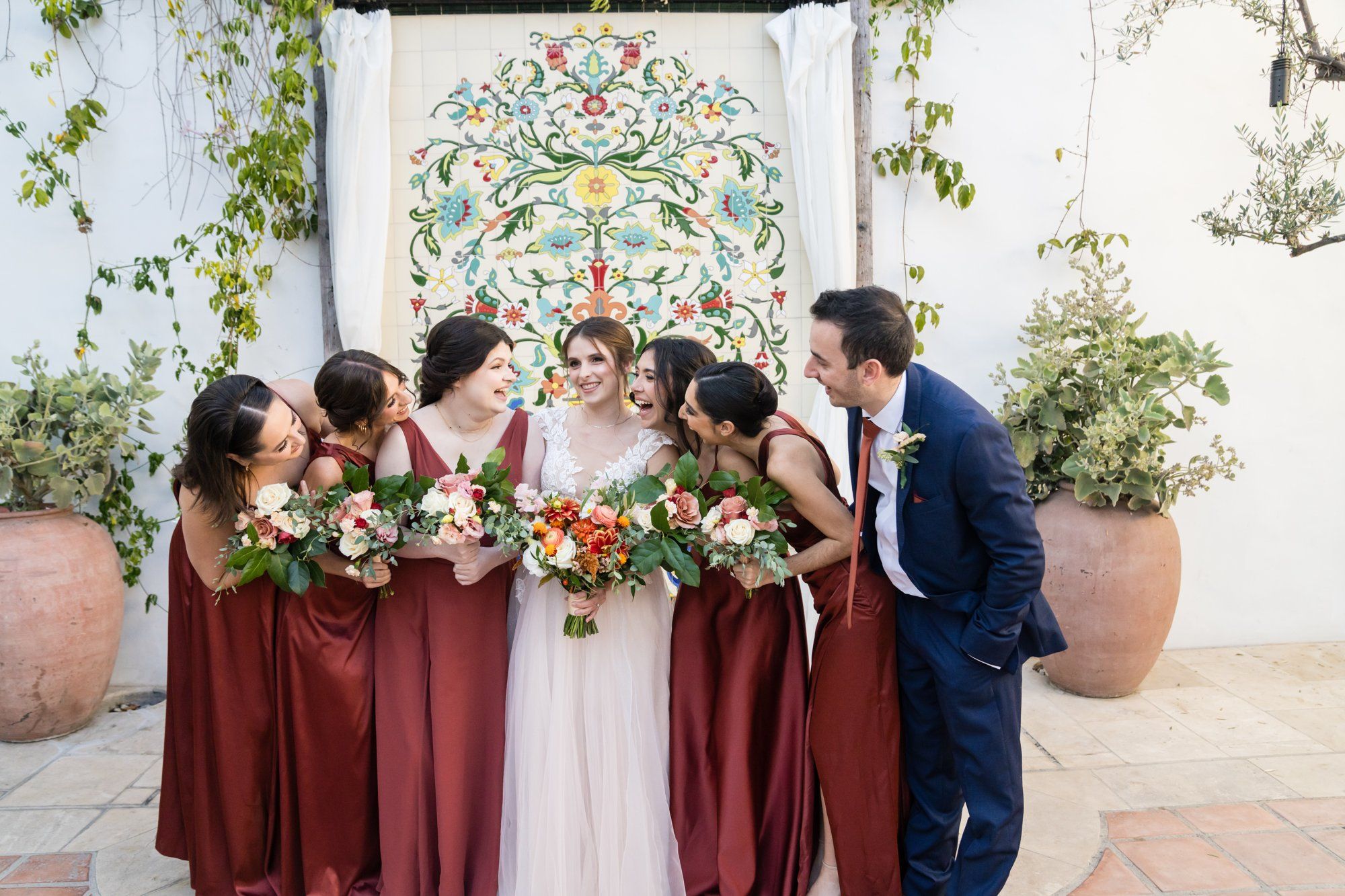 san clemente wedding at la ventura event center, Family Photos Through the Courtyard