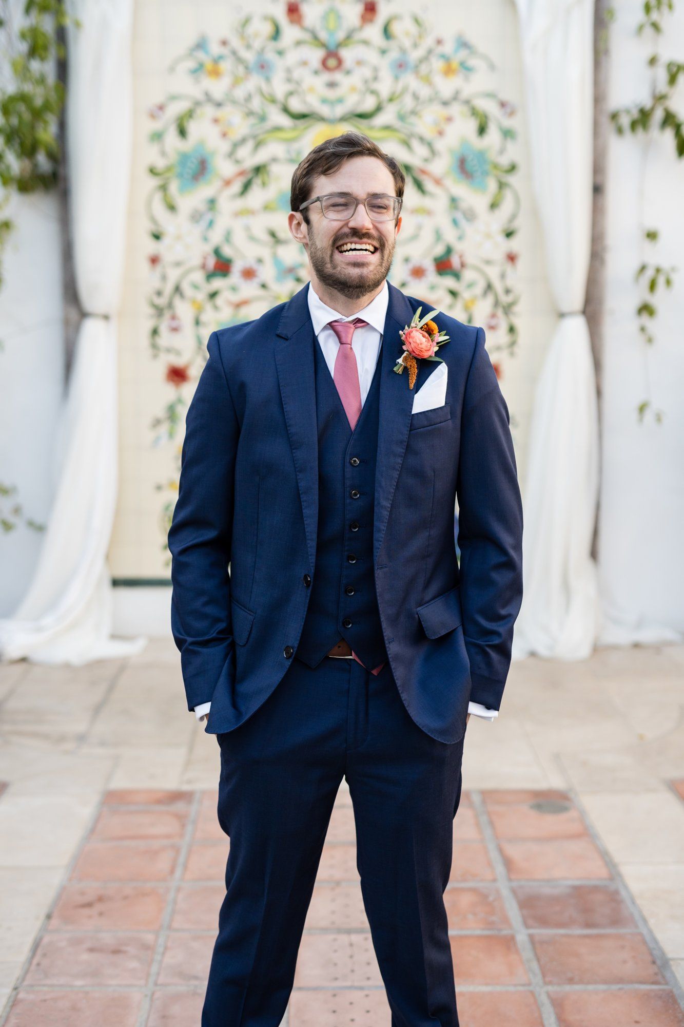 San Clemente wedding at La Ventura Event Center, Portraits Through the La Ventura Courtyard