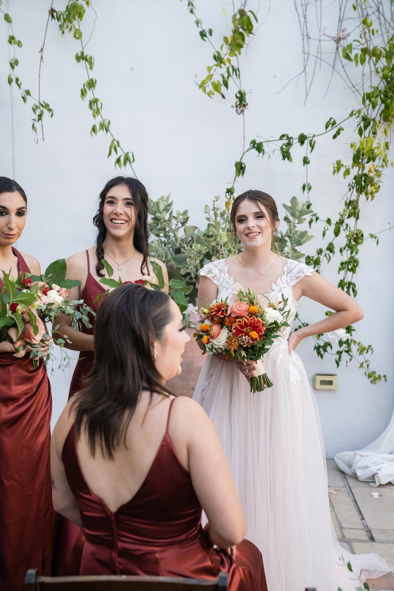 san clemente wedding at la ventura event center, Family Photos Through the Courtyard