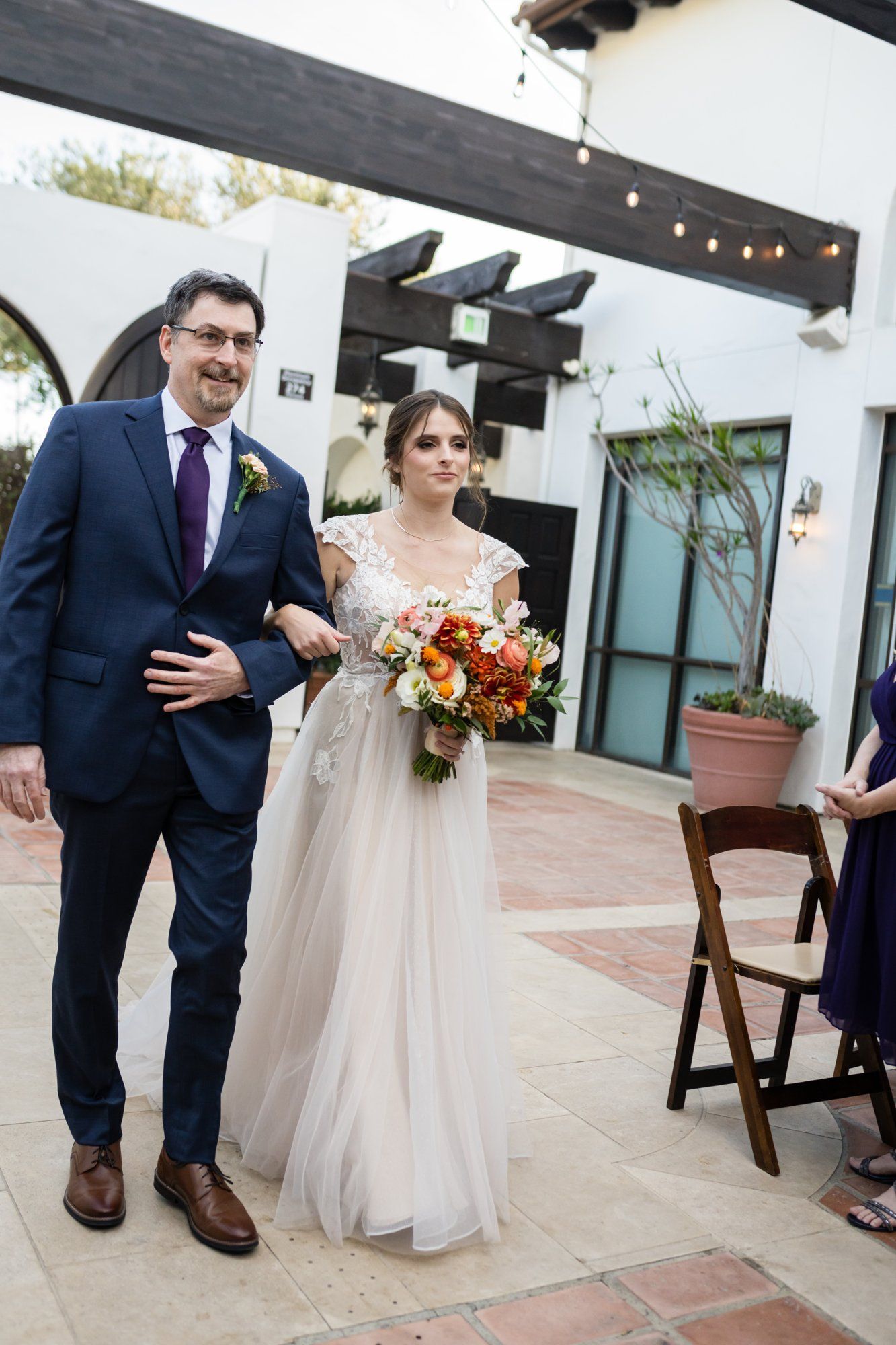san clemente wedding at la ventura event center, Vows in the La Ventura Courtyard, a San Clemente Wedding