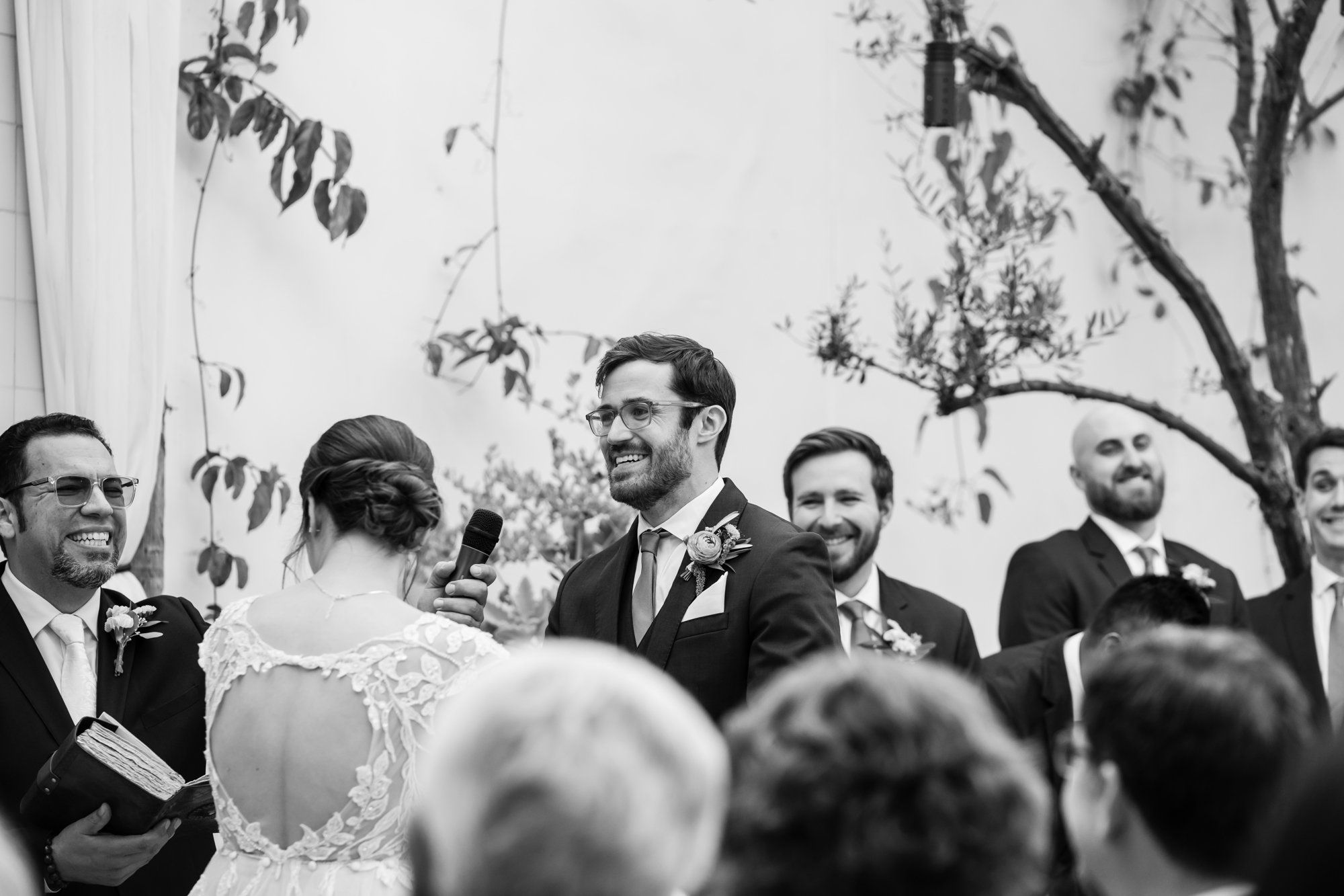 san clemente wedding at la ventura event center, Vows in the La Ventura Courtyard, a San Clemente Wedding