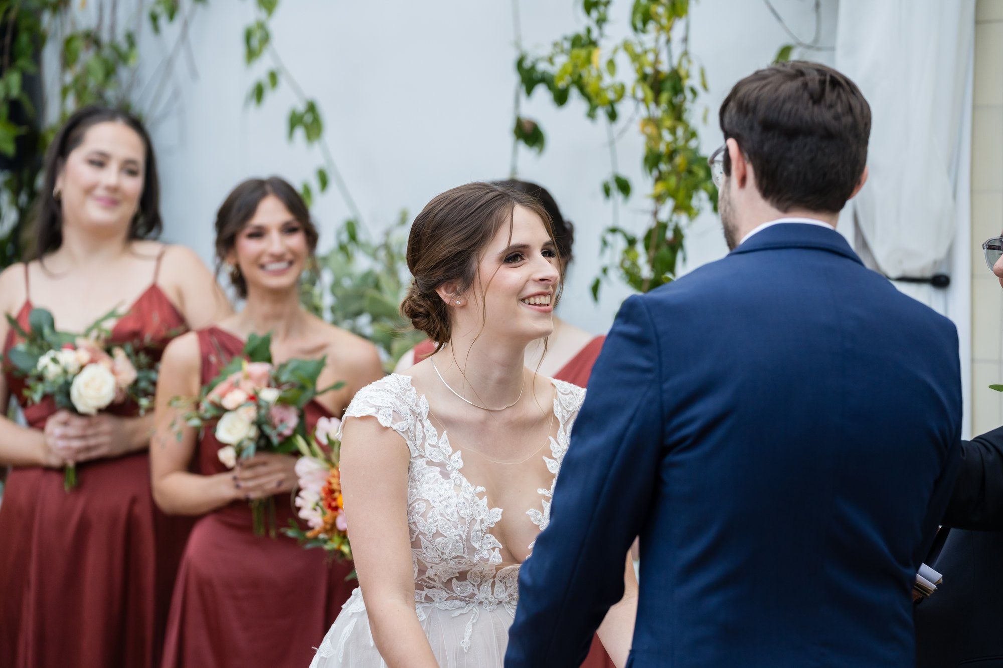San Clemente wedding at La Ventura Event Center, Vows in the Open-Air Courtyard at La Ventura