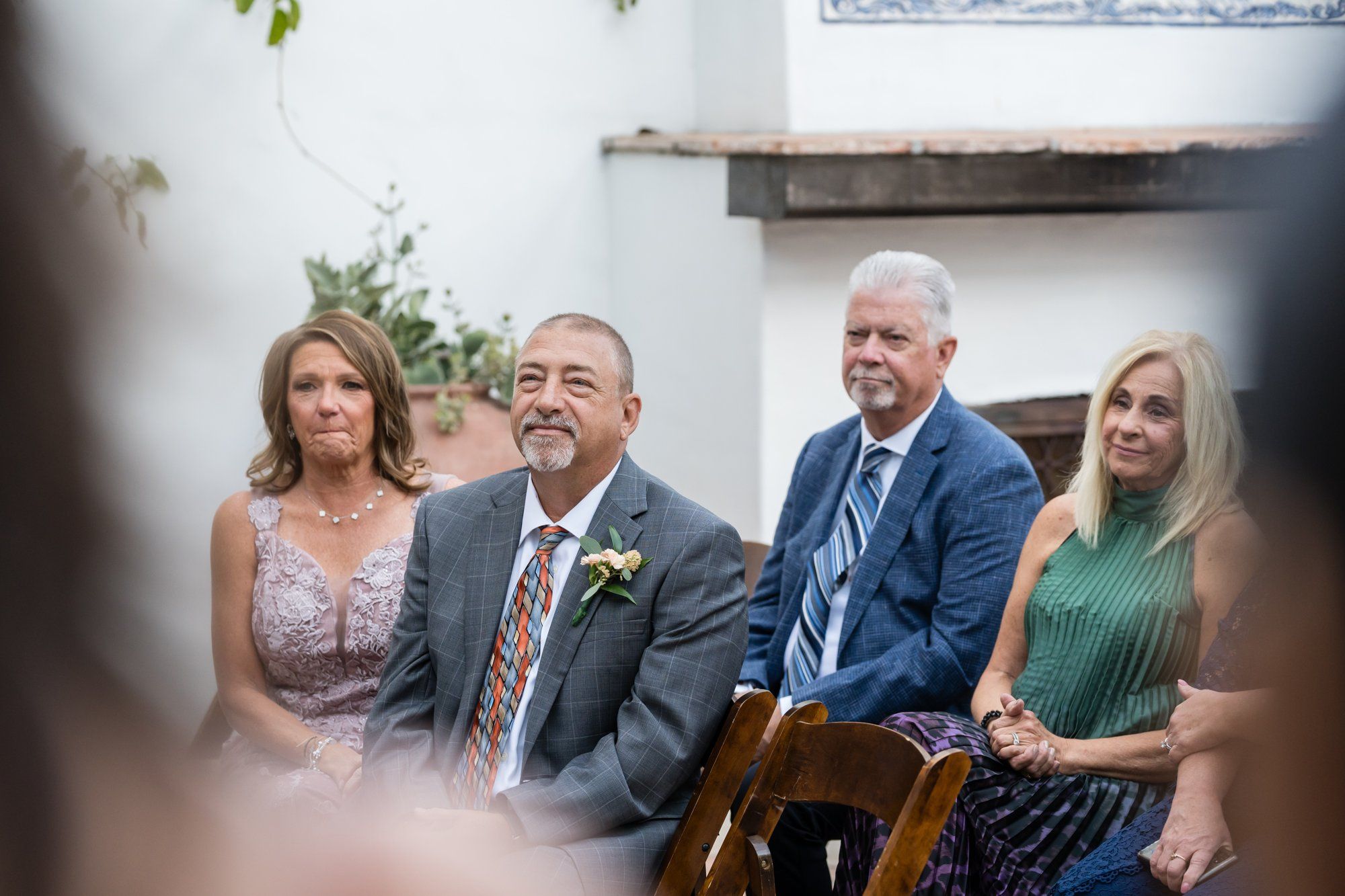 San Clemente wedding at La Ventura Event Center, Vows in the Open-Air Courtyard at La Ventura