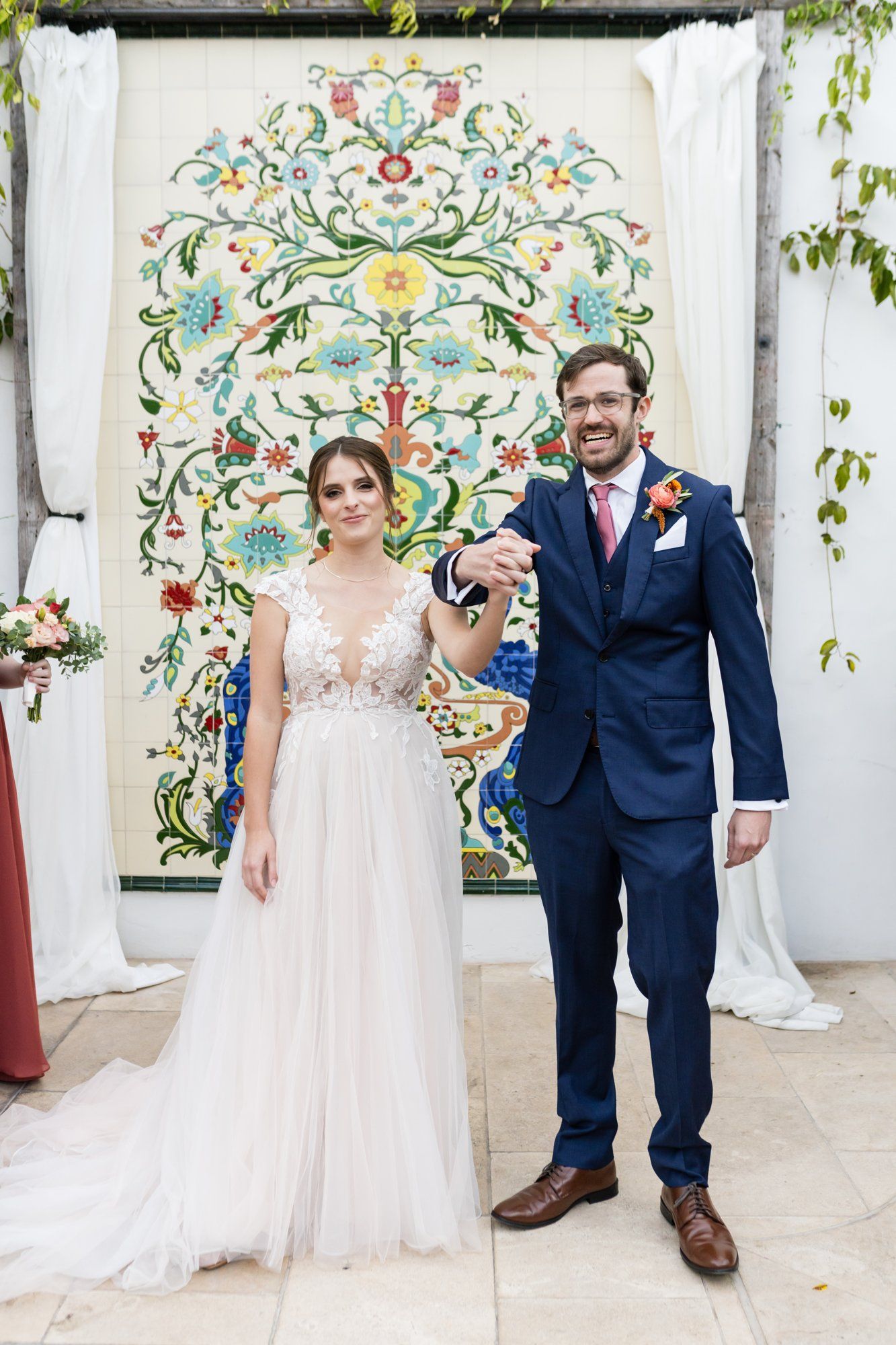 San Clemente wedding at La Ventura Event Center, Portraits Through the La Ventura Courtyard