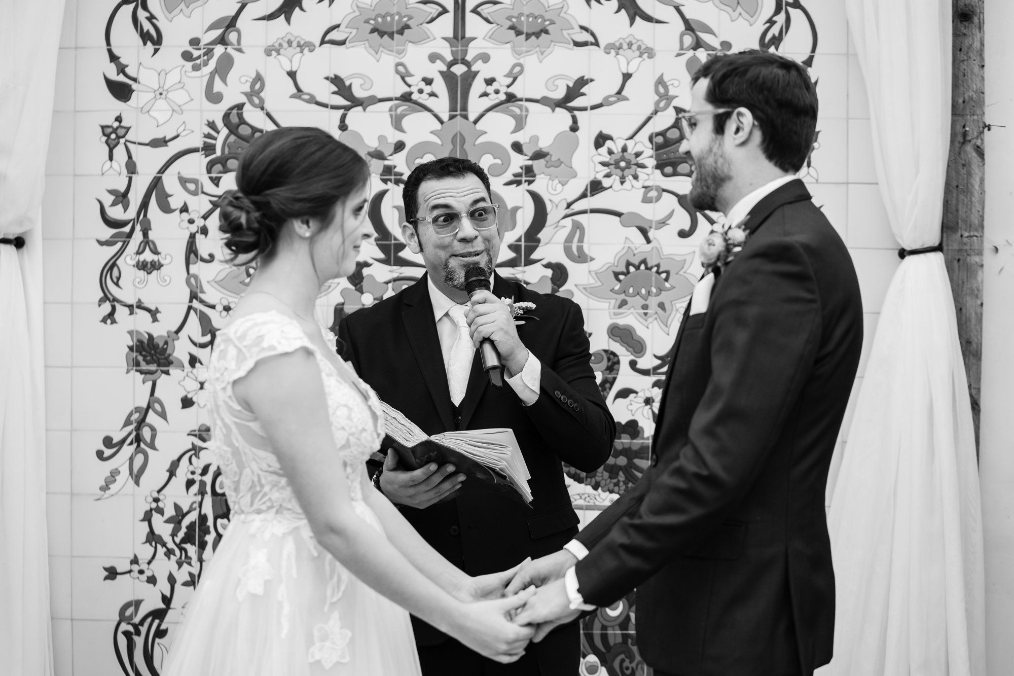 san clemente wedding at la ventura event center, Vows in the La Ventura Courtyard, a San Clemente Wedding