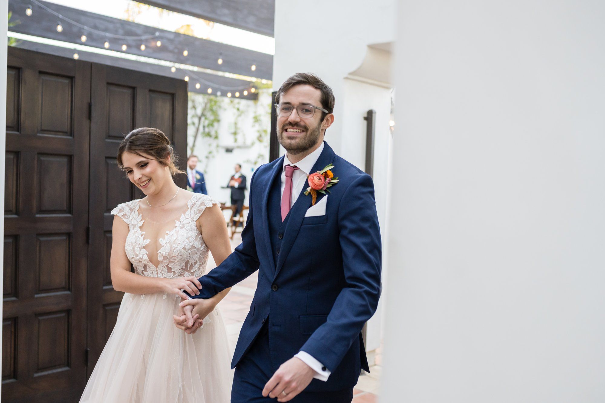 San Clemente wedding at La Ventura Event Center, Portraits Through the La Ventura Courtyard